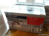 GE ULTRA QUIET SMALL ROOM AIR CONDITIONER IN ORIGINAL BOX. THE BOX IS BATTERED, BUT THE ITEM IS NEW.