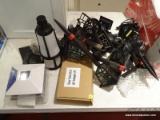 LOT OF ASSORTED PATH LIGHTS; LOT OF ASSORTED SOLAR PANEL AND BATTERY POWERED PATH LIGHTS OF VARYING