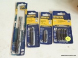 LOT OF IRWIN IMPACT BITS; 4 PIECE LOT TO INCLUDE: 4 FLAT HEAD IMPACT POWER BITS, A -T15 TORX BIT,