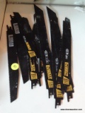 DEWALT SAW BLADES; 12 PIECE LOT OF ASSORTED DEWALT SAW BLADES. INCLUDES 14/18 TPI BI-METAL BLADES,