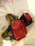 TRAILER LIGHTS; 2 PACK OF RED COMBO TRAILER BRAKE LIGHTS WITH WIRING HARNESS.