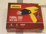 WAGNER HEAT GUN; FURNO 300 DUAL TEMPERATURE HEAT GUN. 1200 WATTS, 2 SETTINGS. IN ORIGINAL BOX.