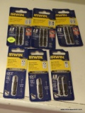 LOT OF IRWIN IMPACT BITS; 6 PACK LOT TO INCLUDE: 2 T15 TORX, 2 #1 PHILLIPS, AND 3-PACKS OF 2 DOUBLE