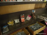 LOT OF ASSORTED SCREWS AND BOLTS; 9 PIECE LOT OF SCREWS AND BOLTS TO INCLUDE TAPCON CONCRETE ANCHORS