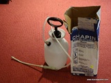 CHAPIN BLEACH DISINFECTANT SPRAYER, IN THE ORIGINAL BOX, BOX IS DAMAGED BUT THE ITEM IS NEW.