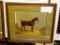 FRAMED HORSE PRINT; 