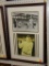 FRAMED BASEBALL PRINT; YANKEES BABE RUTH FRAMED PRINT WITH HIS SIGNED ROSTER PICTURE ON THE BOTTOM