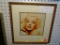 FRAMED PRINT; MARILYN MONROE PHOTO SHOOT PRINT BY BERT STERN. MATTED IN GREEN AND WHITE AND FRAMED