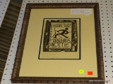 ORIGINAL FRAMED WOODBLOCK PRINT; 