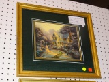 FRAMED CHRISTMAS PRINT; 