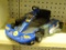 HOT WHEELS GO KART; LARGE MX-88 N-TEK BLUE PLASTIC GO KART WITH EXTENDABLE AND RETRACTABLE WINGS.