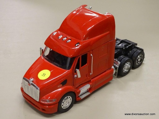 MODEL TRUCK CAB; RED 18 WHEELER TRUCK CAB WITH OPENING DOORS. IN GOOD CONDITION. OUT OF BOX.
