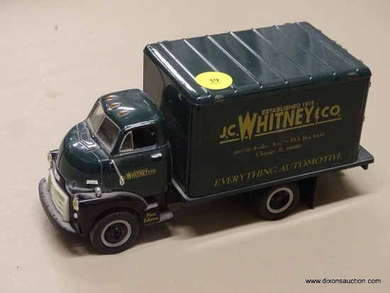 JC WHITNEY MODEL TRUCK; JC WHITNEY FIRST EDITION GREEN MODEL TRUCK OF A 1952 GMC. OUT OF BOX