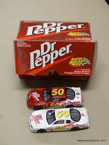 DR PEPPER RACING CHAMPIONS BOX; DR PEPPER RACING CHAMPIONS "RACE FOR THE CHECKERED FLAG" COLLECTABLE