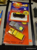 LOT OF MEGA MOVERS PICKUP TRUCKS; 2 PIECE LOT OF DIE CAST MEGA MOVERS TRUCKS TO INCLUDE A 3.5 IN