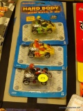 LOT OF HARD BODY DIE CAST KARTS; 3 PIECE LOT OF TOOTSIETOY HARD BODY DIE CAST METAL PULL BACK AND GO