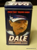 DALE PRESS PASS TRADING CARDS; DECORATIVE TIN OF DALE TRADING CARDS TO INCLUDE 50 CARDS THAT TELL