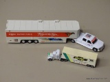 LOT OF DIECAST TRUCKS; 2 PIECE LOT OF FREIGHT TRUCKS TO INCLUDE AN EXXON 1996 RACE TEAM SUPPORT