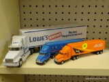 LOT OF ASSORTED TRUCKS; 3 PIECE LOT OF ASSORTED FREIGHT TRUCKS TO INCLUDE AN ALLIED ORANGE FREIGHT