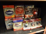 LOT OF ASSORTED NASCAR ORNAMENTS; 12 PIECE LOT OF ASSORTED NASCAR CHRISTMAS ORNAMENTS TO INCLUDE A