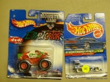 LOT OF COLLECTIBLE HOT WHEELS; 2 PIECE LOT OF COLLECTIBLE DIECAST HOT WHEELS TO INCLUDE A MONSTER