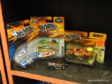 LOT OF HOT WHEELS RACING COLLECTIBLES; 3 PIECE LOT OF ASSORTED HOT WHEELS RACING DIECAST