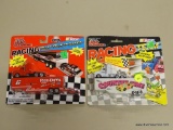 RACING CHAMPIONS TRACTOR TRAILER SETS; 1 IS A #6 TRUCK AND TRAILER WITH MINIATURE CAR, AND 1 IS A