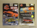 RACING CHAMPIONS 10 YEAR ANNIVERSARY CARS; INCLUDES A HOT ROD MAGAZINE 58 CHEVY NOMAD AND A FIRE
