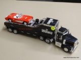 WAWA 18 WHEELER AND RACER; WAWA 2001 LIMITED EDITION BLACK 18 WHEELER AND A 1957 RED CORVETTE. OUT