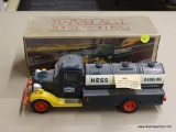 FIRST HESS TRUCK TOY BANK; 1985 FIRST HESS TRUCK TOY COIN BANK. COMES IN ORIGINAL BOX.