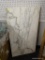 (BACKWALL) WHITE MARBLE SLAB; LARGE RECTANGULAR SLAB OF WHITE MARBLE. MEASURES 3 FT 5 IN X 1 FT 10