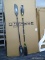 (BACKWALL) PAIR OF KAYAK PADDLES; 2 PIECE LOT OF KAYAK PADDLES TO INCLUDE AN EPIC KAYAK PADDLE