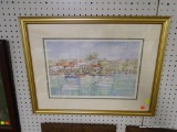 (R1) FRAMED C. HOLDING WATERCOLOR: 