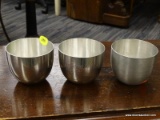 (R3) LOT OF JEFFERSON CUPS; 3 PIECE LOT OF ENGRAVED PEWTER JEFFERSON CUPS. SC 947.