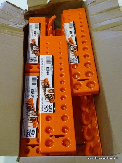 HANSEN SOCKET TRAY SET; HANSEN GLOBAL SAE & METRIC, 2-ROW SOCKET TRAY SET - 6-PIECES, ORANGE. PART