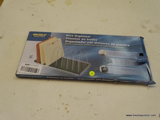MMF INDUSTRIES WIRE ORGANIZER; ADJUSTABLE COMPARTMENT WIRE ORGANIZER FOR YOUR DESK. COMES IN DAMAGED