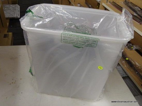 PET FOOD TUB; IRIS 33 QT. AIRTIGHT PET FOOD CONTAINER. MISSING WHEELS.