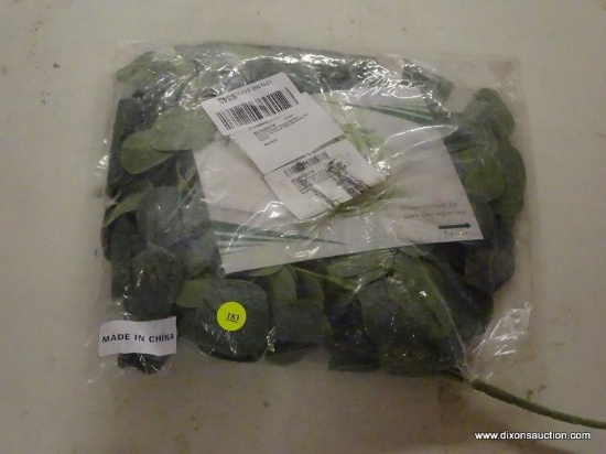 FAKE LEAVES; PACK OF FAKE EUCALYPTUS HANGING VINE/LEAVES/BOUQUET.