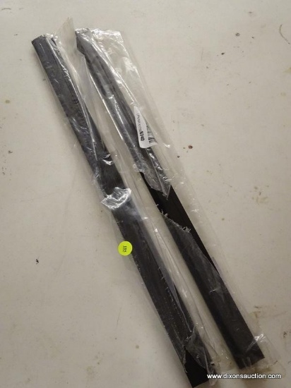 LOT OF FILE RAILS; 4 PIECE LOT OF CUSTOM ACCENTS BLACK PVC FILE CABINET RAILS. COMES IN DAMAGED