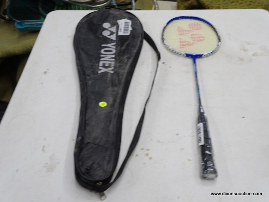 BADMINTON RACKET; YONEX NANORAY 7000I BADMINTON RACKET WITH YONEX BLACK COVER AND CARRIER BAG. HAS