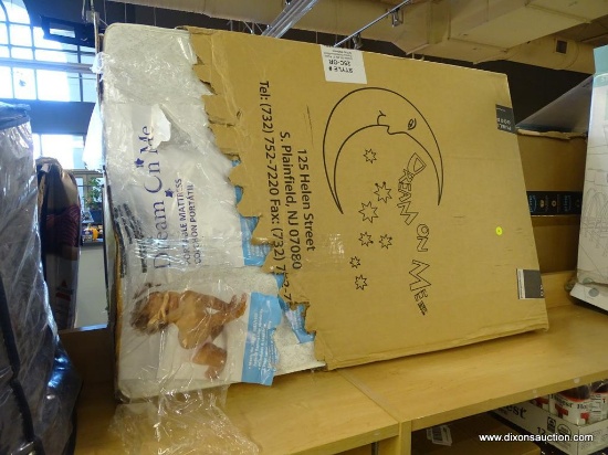 DREAM ON ME PORTABLE MATTRESS; DREAM ON ME FOAM PACK AND PLAY MATTRESS. COMES IN DAMAGED PACKAGING.