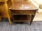 (R2) MERSMAN SIDE TABLE; WOODEN MERSMAN SIDE TABLE WITH A TOP DOVETAIL DRAWER WITH A METAL PULL AND