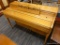 (R2) WURLITZER CONSOLE PIANO; WOODEN PIANO WITH A ROLL TOP KEY COVER, TURNED WOODEN TAPERED LEGS