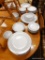 (R3) LOT OF IMPERIAL CHINA; TOTAL OF 49 PIECES IN THE WHITNEY PATTERN. INCLUDES 8 DINNER PLATES, 8
