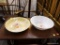 (R4) LOT OF BOWLS; 2 PIECE LOT OF SERVING BOWLS TO INCLUDE A HOMER LAUGHLIN HUDSON 27L SERVING BOWL