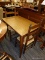 (R4) KITCHEN TABLE SET; 3 PIECE SET TO INCLUDE MCM WOOD GRAIN TABLE WITH 4 TAPERED LEGS AND 2