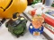 (R5) HALLOWEEN DECORATIONS; 2 PIECE LOT OF HALLOWEEN DECORATIONS TO INCLUDE A TOAD WEARING A WITCH