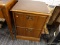 (R6) FILE CABINET; WOODEN, LOCKING, 2 DRAWER FILE CABINET. IN GOOD CONDITION, READY FOR THE OFFICE.