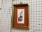 (R6) OLD CIVIL WAR BANNER; FRAMED TILE WITH A CIVIL WAR DRUM WITH A SWORD AND BLUE CAP. FRAMED IN A