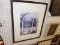 (R6) FRAMED PHOTO; PHOTO DEPICTS A WHITE GARDEN GATE ARCHWAY WITH A BRICK WALKWAY THAT LEADS TO THE